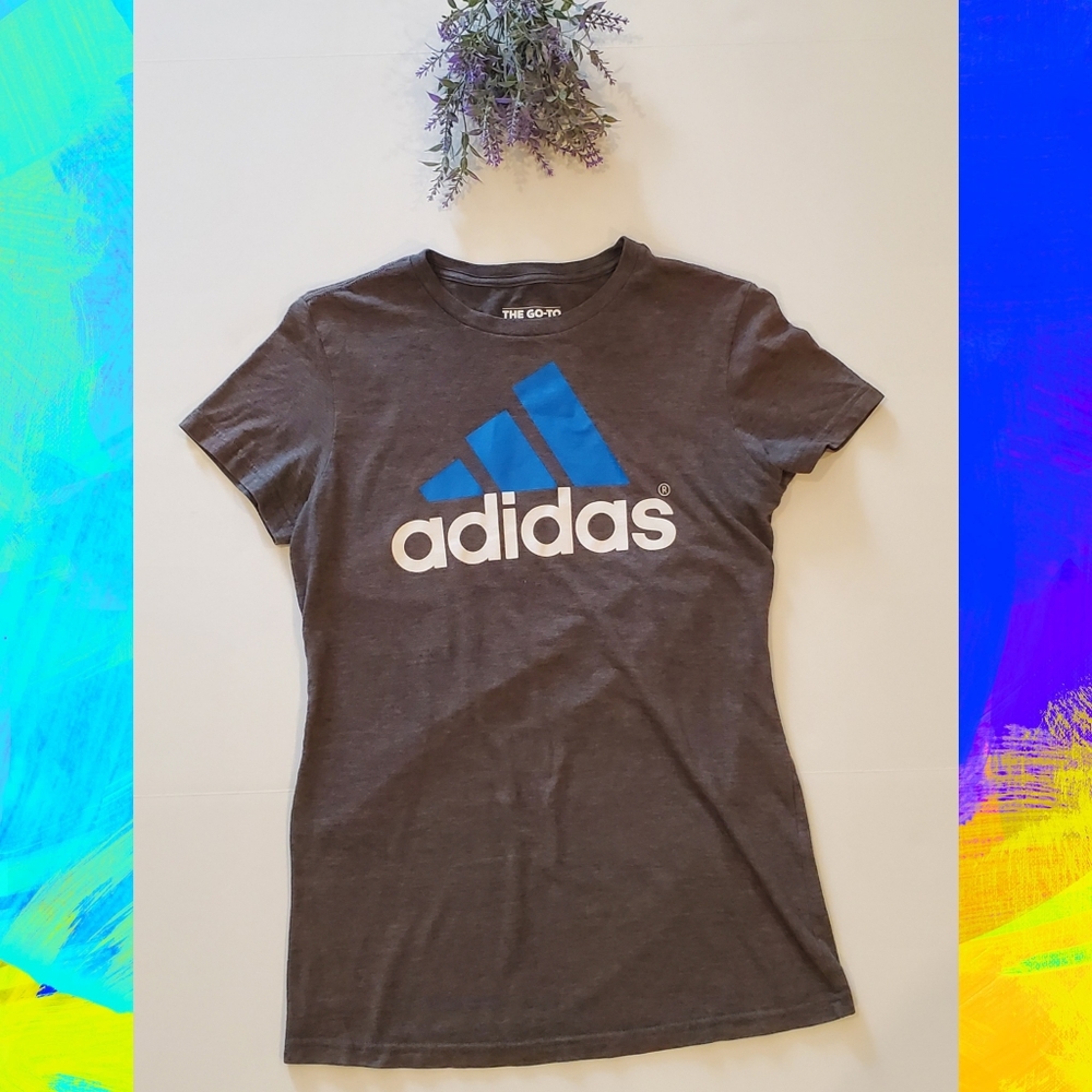 Adidas Grey Athletic T-Shirt Size S